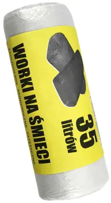 Jednorazowe worki na śmieci lekkie, biurowe, toaletowe. Wykonane z folii HDPE.

     *Wymiary: 50x60cm
     *Pojemność: 35l
     *Kolor: biały
     *Ilość na rolce: 50szt                                                                             ...