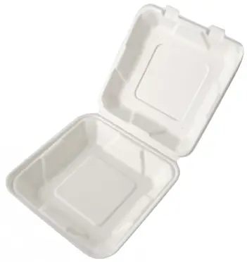 Pojemnik obiadowy z trzciny niedzielony 20,5/20,5/6,5cm  1200 ml