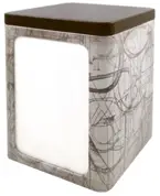 Podajnik do serwetek Metalowy Grafika Dyspenser brąz - grafika vintage