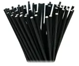 Słomka papierowa fi-6mm / 197mm 100szt CZARNE