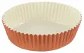 Foremka papierowa okrągła OPTIMA 90x30mm, kolor terracota, laminowana, odporna na tłuszcz.