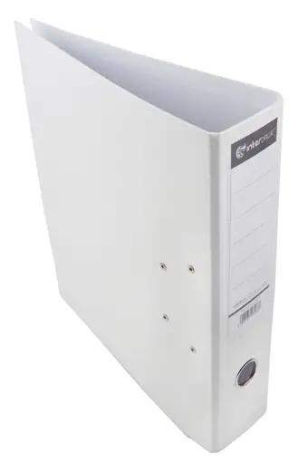 Ekonomiczny segregator wykonany z kartonu o grubości 1,9mm, gramatura 1170gsm. Wyposażony w dolną listwę wzmacniającą oraz dwustronną, wymienną etykietę grzbietową. Pokryty matową folią polipropylenową. Wzmocniony otwór na palec. Szerokość grzebietu: 7...