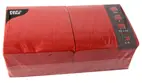 Serwetki kolorowe 33x33 cm czerwone 250 sztuk opakowanie