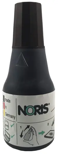 Tusz Noris 110S czarny 25ml bezwodny do stempli gumowych i fotopolimerowych