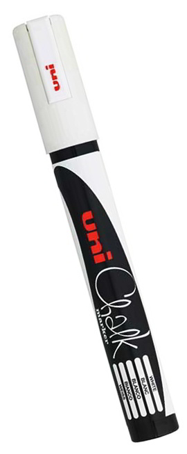 Marker z farbą kredową do pisania i malowania po czarnych tablicach i szkle. Odporny na działanie warunków atmosferycznych – głównie deszczu. Szerokie zastosowanie np. w restauracji, pubie, kwiaciarni, wypożyczalni samochodów, salonie piękności, saloni...