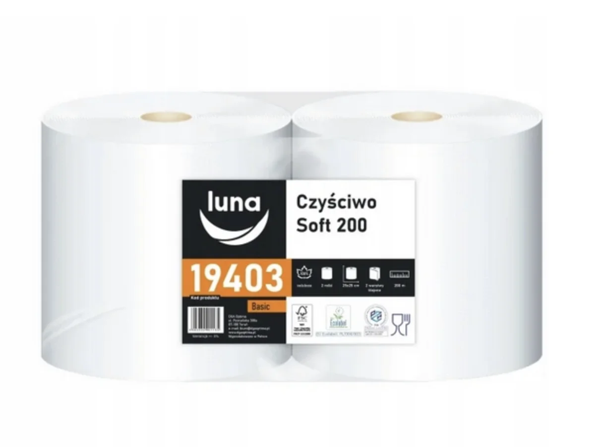 Ręcznik celuloza 3war. MEGA 2,6kg=200m LUNA 200W3 klejone