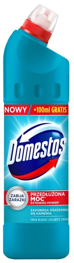 Domestos 750 ml Atlantic błękitny płyn do czyszczenia WC w butelce z rozpylaczem