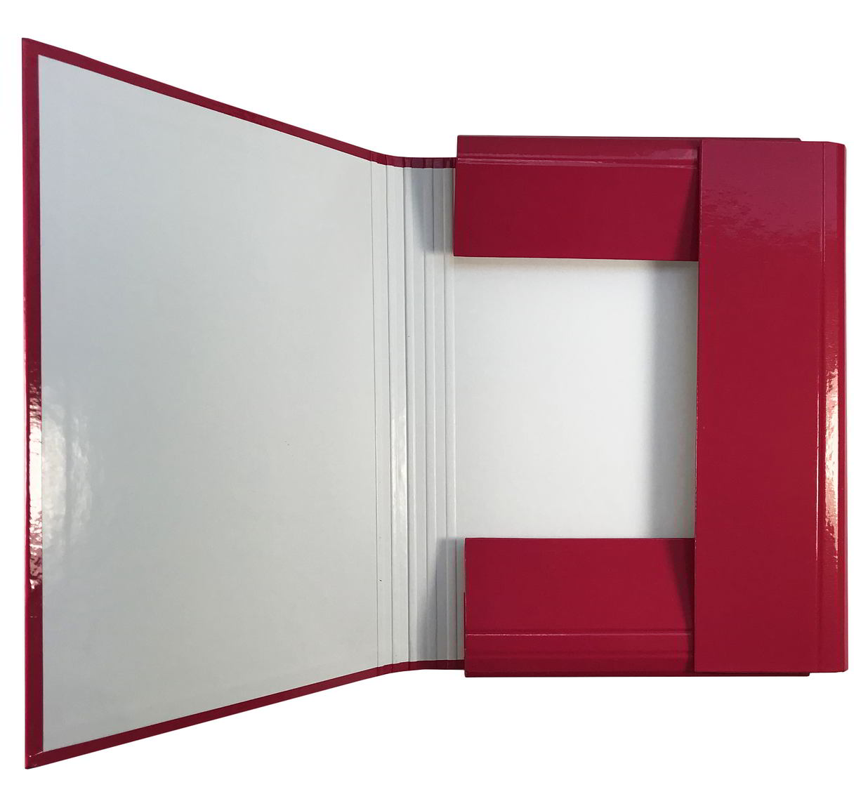 Teczka skrzydłowa pudełko 0,8 cm A4 DS Kreska Teczka wykonana z twardej tektury. Jednostronnie barwiona, pokryta folią polipropylenową. Format: A5. Wyklejka papierowa, Szerokość grzbietu: 40mm. Zamykana na gumkę.