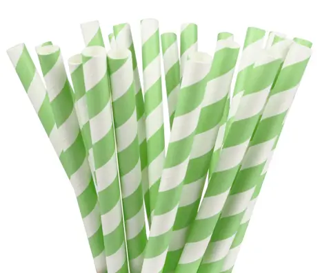 Słomka papierowa fi-10mm / 210mm 250szt PASKI KOLOROWE Słomka papierowa fi-10mm / 210mm 250szt PASKI KOLOROWE