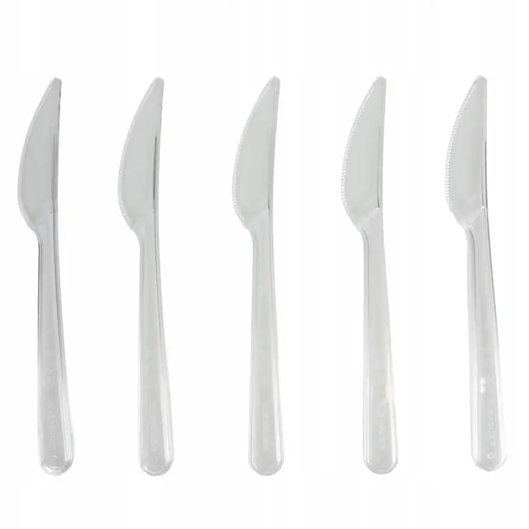 Noże plastikowe transparentne SUPERIOR 17,5 cm, opakowanie 50 sztuk