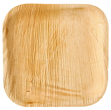 Talerz kwadratowy z liścia palmowego 18x18 cm, opakowanie 6 sztuk, biodegradowalny