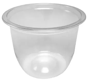 Przeźroczysty pojemnik pucharek deserowy . Wykonany z PET, chętnie stosowany przez firmy cateringowe, bary małej gastronomii itp. pojemność: 270ml, materiał: PET, cena za 50 szt.