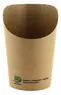 Kubek wrap tortilla frytki brązowy 230ml 50 sztuk z półokrągłym podcięciem
