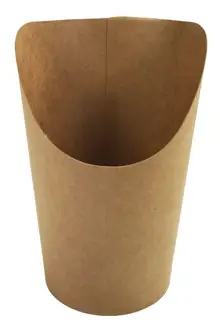 Kubek wrap/tortilla/frytki brązowy 65szt 350 ml 85/60/120