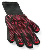 Rękawica odporna na ciepło z pięcioma palcami.
Cechy:

   *Odporność na temperaturę do 350°C
   *Wygodne w użyciu
   *2 sztuki w opakowaniu
   *Certyfikowane rękawice ochronne. Oznakowanie CE zgodne z nowym rozporządzeniem 2016/425/UE w sprawie Ś...