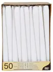Świeca stożkowa kolor fi 2,2 / 25cm 1szt BIAŁA