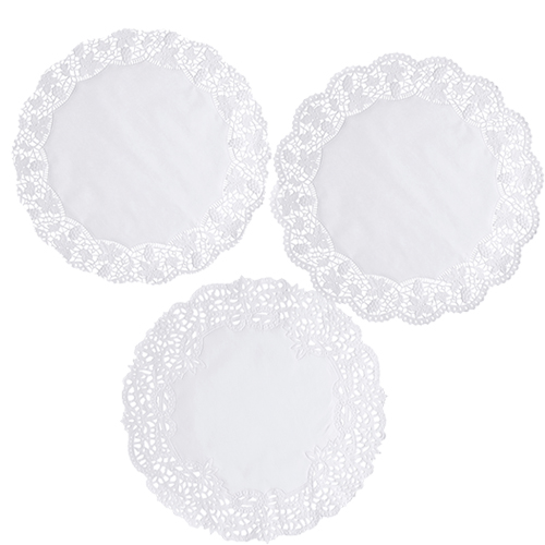 Ozdobne serwetki pod tort, pokryte warstwą zapobiegającą przywieraniu ciasta.

    *Średnica: 23cm,
    *opakowanie zawiera: 250 szt.