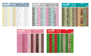 Papiery ozdobne SILVER/ INDIA MIX