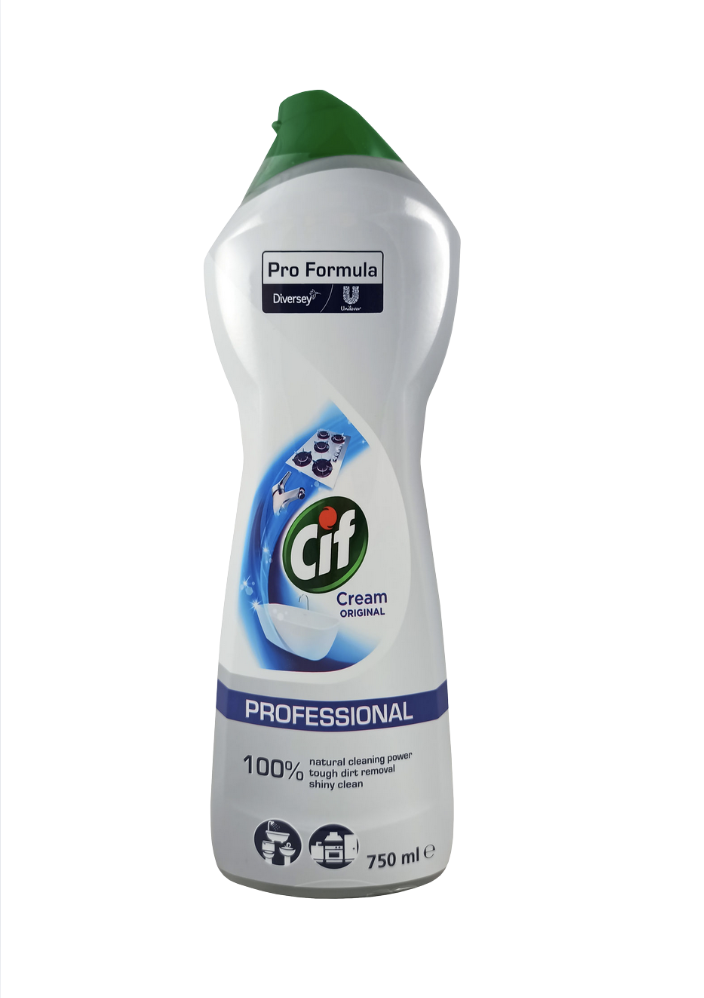 Mleczko czyszczące Cif Cream Original Professional 750ml na białym tle.