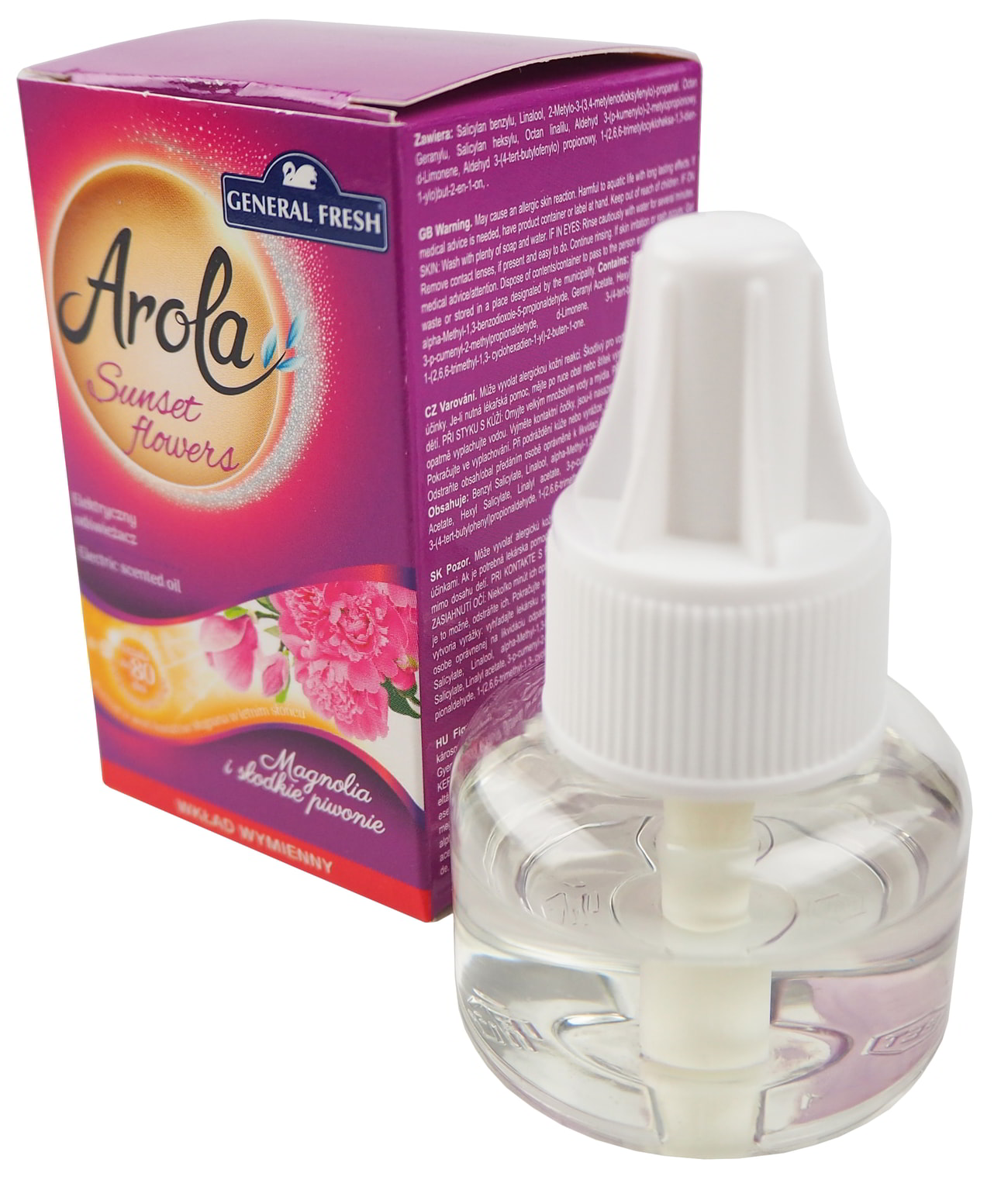 Wkład do odświeżacza General Fresh Arola 25ml magnolia i słodkie piwonie w buteleczce z rozpylaczem
