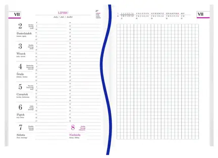 Kalendarz Termninarz Agenda - widok alternatywny