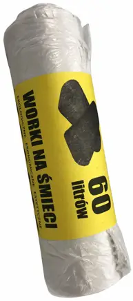 Worki na śmieci HD 60L 60/80 BIAŁE 50szt