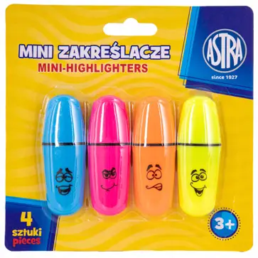 Zakreślacze MINI 4 szt ASTRA