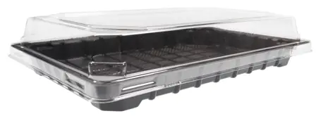 Pojemnik na SUSHI Formipack 302 25szt OPS spód czarny 226/153/20 pokrywa transparentna 230/155/33