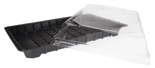 Pojemnik na SUSHI Formipack 302 25szt OPS spód czarny 226/153/20 pokrywa transparentna 230/155/33