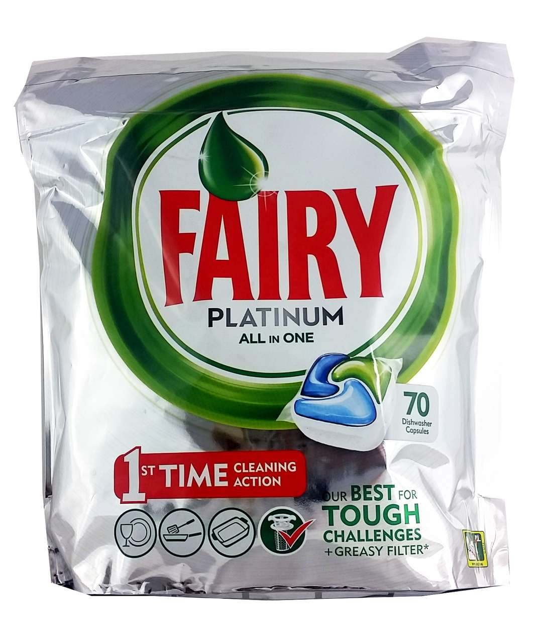 Fairy Platinum All In One kapsułki do zmywarki 70 szt., opakowanie 75 sztuk