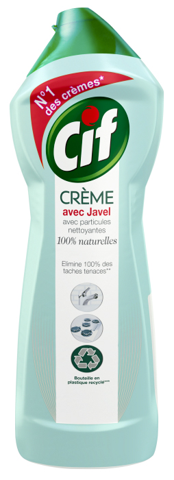 Mleczko CIF 750 ml. ZIELONE Z WYBIELACZE MICRO CRYSTALS GREEN Mleczko do czyszczenia CIF Micro Crystals zielone 750ml w plastikowej butelce z zieloną nasadką.