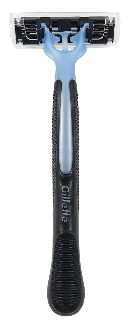 Gillette Blue3 maszynka do golenia jednorazowa z trzema ostrzami, niebieska rękojeść, czarna tulejka