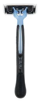 Gillette Blue3 maszynka do golenia jednorazowa z trzema ostrzami, niebieska rękojeść, czarna tulejka