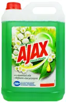 Ajax Płyn uniwersalny 5L KONWALIA ZIELONY Płyn AJAX to uniwersalny środek czyszczący, który możesz bezpiecznie stosować do każdej powierzchni. Na trudne zabrudzenia można użyć płynu bezpośrednio z butelki, a do mycia podłogi wydajnie rozcieńczyć. Niewidoczna warstwa ochronna zapobiega przed os...
