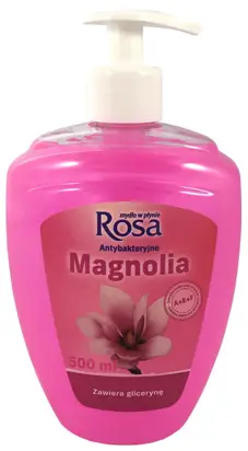 Mydło w płynie do rąk Rosa Magnolia różowe 0,5L z pompką