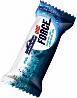 Kostka WC General Fresh One Force 40g zapas o zapachu morskim w opakowaniu