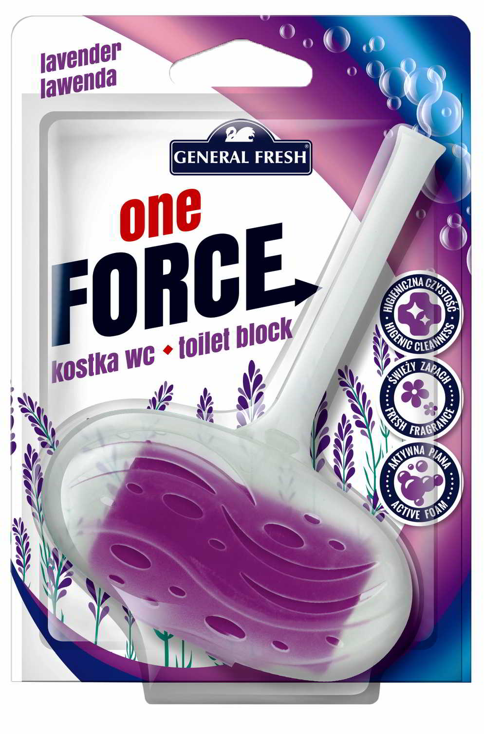 Kostka WC General Fresh ONE FORCE 40g lawendowa do czyszczenia muszli klozetowej