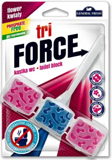 Kostka WC General Fresh  TRI FORCE 1szt KWIAT 45g