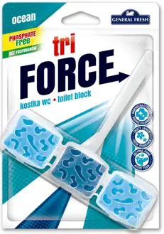 Kostka WC General Fresh TRI FORCE 1szt MORZE 45g Specjalnie dobrane składniki kostki czyszczącej do WC, myją muszlę klozetową oraz zapobiegają osadzaniu się kamienia. Ponadto przy każdorazowym spłukiwaniu odświeżają i tworzą obfitą pianę.
*Waga: 45g
*Zapach: morze
