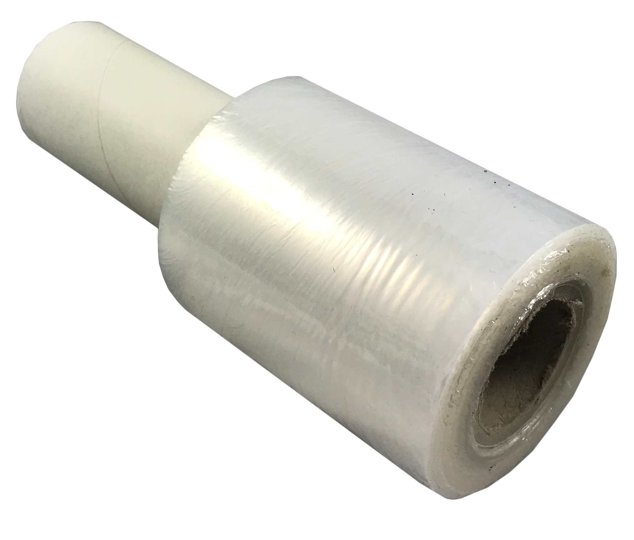 Folia stretch MINI 10cm do owijania z rączką, rolka 120m, kolor transparentny.