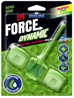 Kostka WC General Fresh  TRI FORCE 1szt BARWIĄCA DYNAMIC  LAS 45g