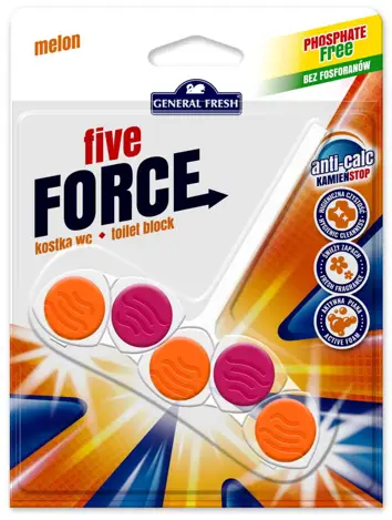 Kostka WC General Fresh  FIVE FORCE 50g MELON