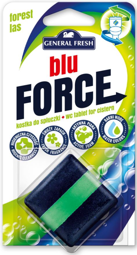 Kostka do spłuczki General Fresh Blu Force 50g kwadrat zapach las.