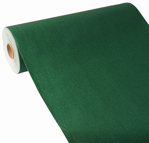 Bieżnik PV-Tissue 24m x 40 cm 1 szt CIEMNA ZIELEŃ imitujący tkaninę Airlaid Bieżnik na stół z mieszanki bibułek i wiskozy. Ten bieżnik składa się z wielowarstwowej mieszanki materiałów, dzięki czemu doskonale imituje tkaninę. Dla łatwej obsługi, rolki są perforowane w ocinkach po 1,20 mb co ułatwia przykrycie stołu.
*Wy...