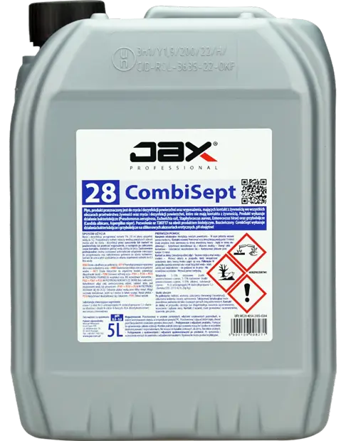 JAX CombiSept do dezynfekcji 5 L w przemyśle spożywczym powierzchni i wyposażenia KONCENTRAT 1= 50L