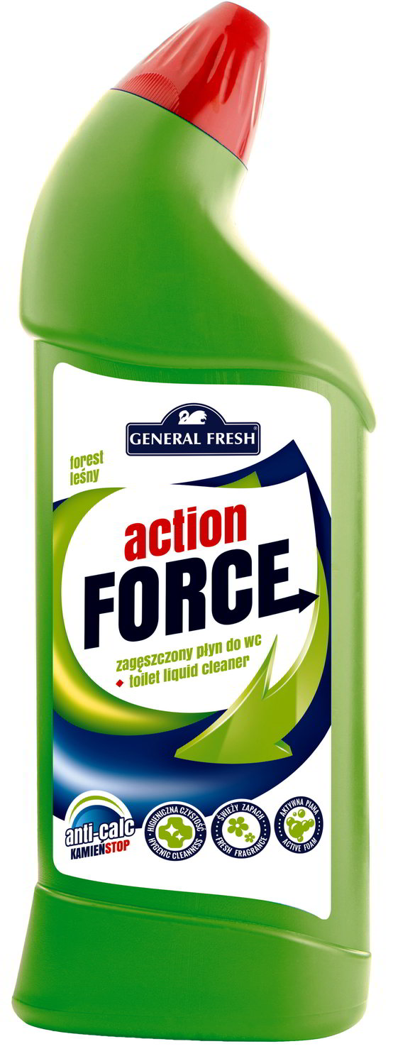 Płyn do WC General Fresh Action Force 1L zielony o zapachu leśnym