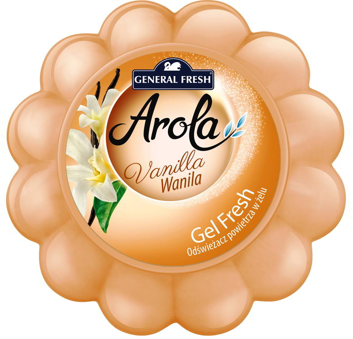 Odświeżacz General Fresh Arola żel 150g wanilia w opakowaniu z wysuwanąkryką