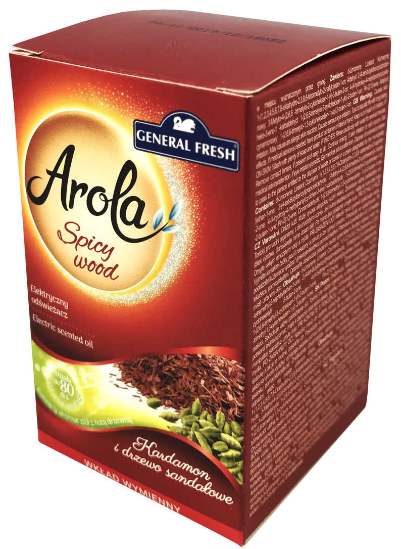Wkład do elektrycznego odświeżacza General Fresh Arola Spicy wood kardamon i drzewo sandałowe 25ml