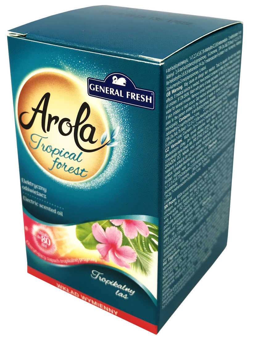 Wkład do elektrycznego odświeżacza powietrza General Fresh Arola Tropical forest 25ml zapach tropikalny las