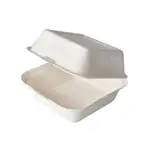 Pojemnik na hamburger z trzciny cukrowej kremowy jednorazowy 14,5x14,5x7,4cm